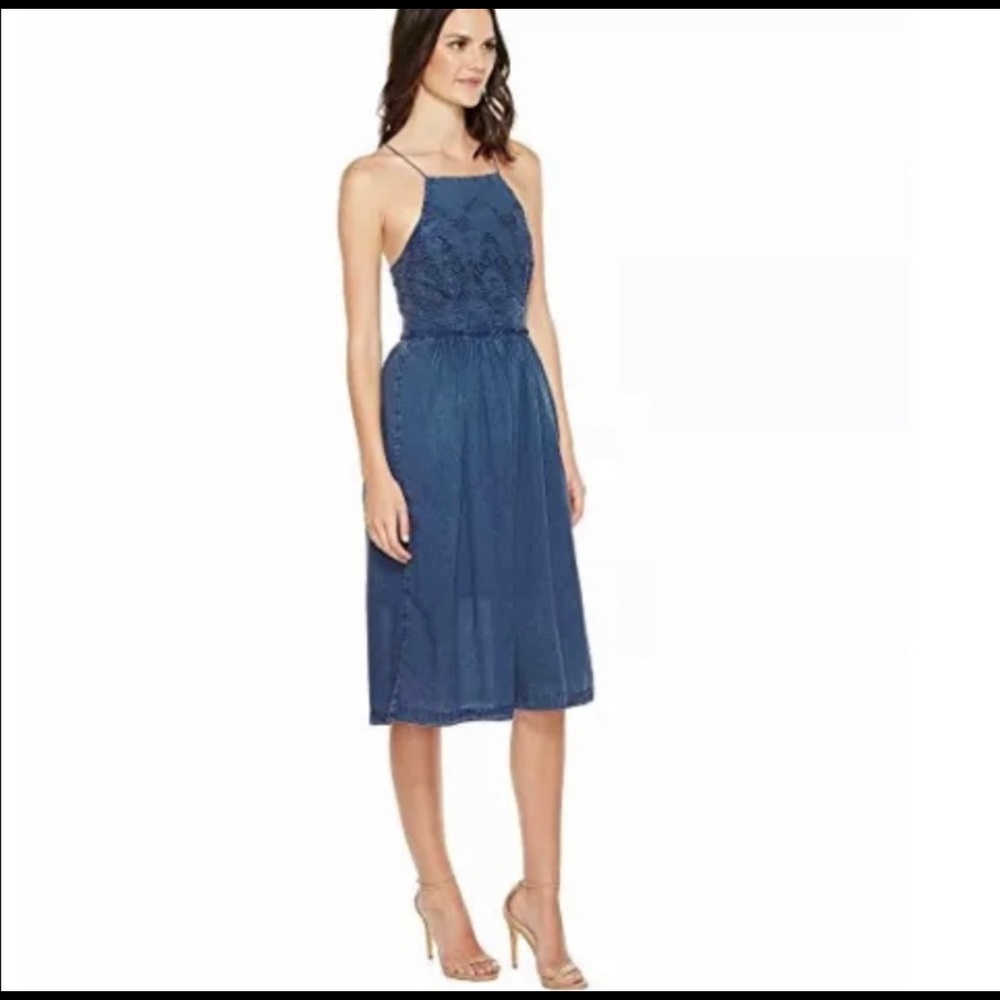 Lucky Brand Schiffli Bib Dress